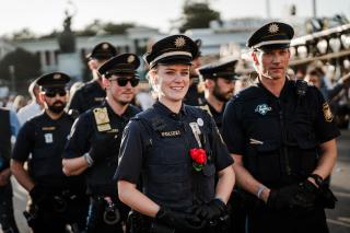 Polizeistreife auf dem Oktoberfest