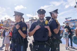 Polizeikräfte auf der Wiesn